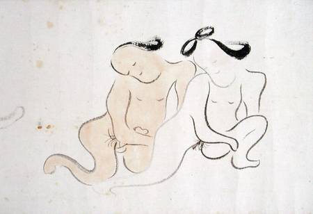 A 'Shunga' (erotic painting) from Ike no Taiga