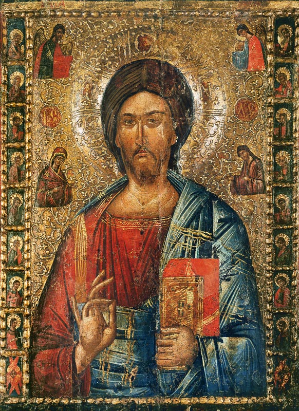 Christ Pantokrator from Ikone, rumänisch, Moldau-Schule
