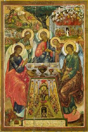 Alttestamentliche Trinity and appearance of the St. spirit in front of the apostles