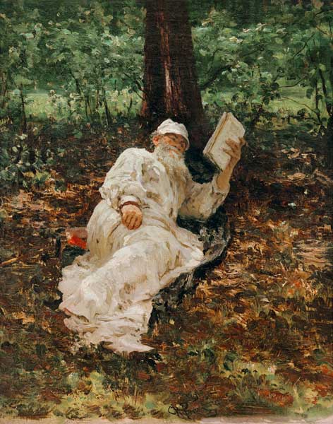 Leo Tolstoy / Painting by Repin from Ilja Efimowitsch Repin