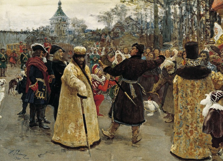 The Tsars Ivan Alexeyevich and Pyotr Alexeyevich of Russia from Ilja Efimowitsch Repin