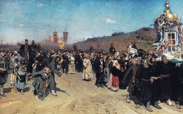Cross procession in the government Kursk. from Ilja Efimowitsch Repin