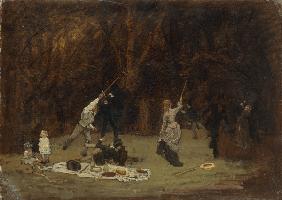 I.Repin / Picnic / Paint./ 1875