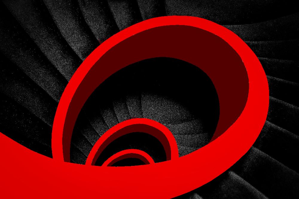 A red spiral from Inge Schuster
