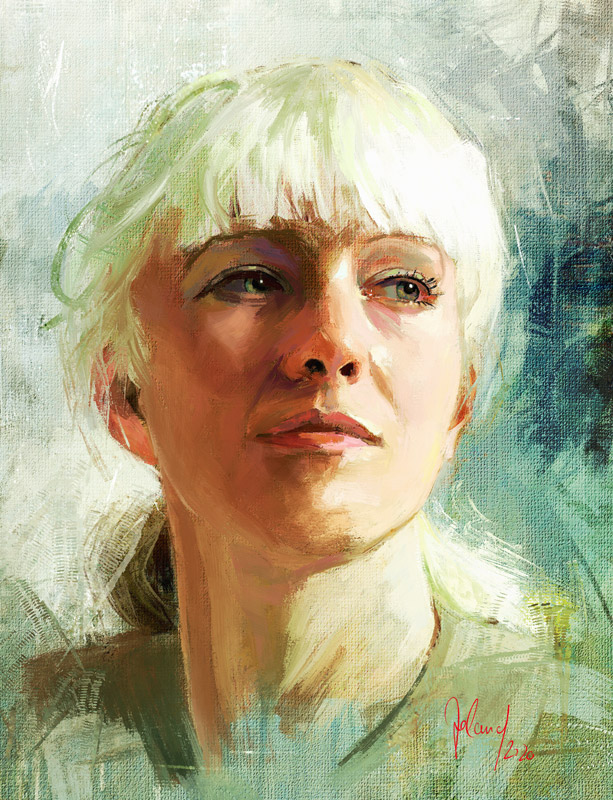 Portrait study of a young woman from Georg Ireland