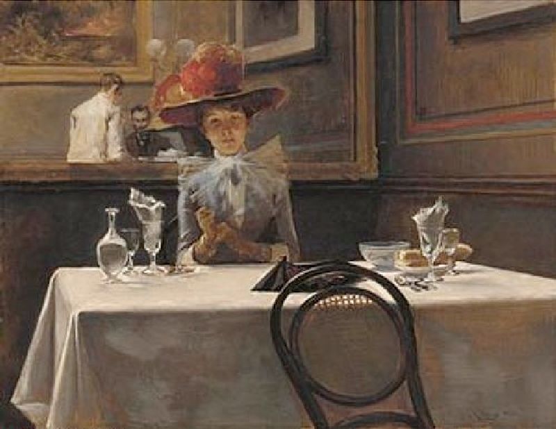 At the corner table from Irving Ramsey Wiles