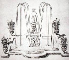 Fountain design from 'The Gardens of Wilton'