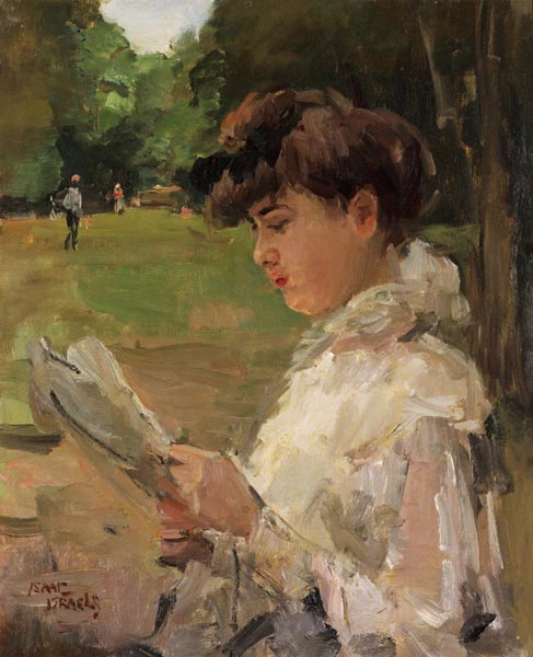 Girl reading from Isaac Israels