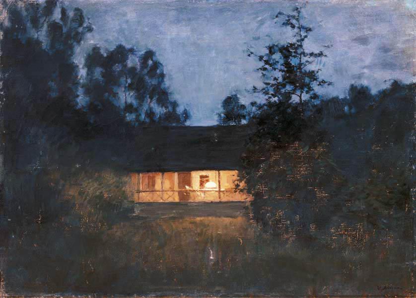 Country house at the twilight