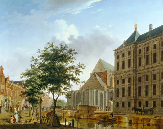 Back of New Palace and Church, Amsterdam from Isaak Ouwater