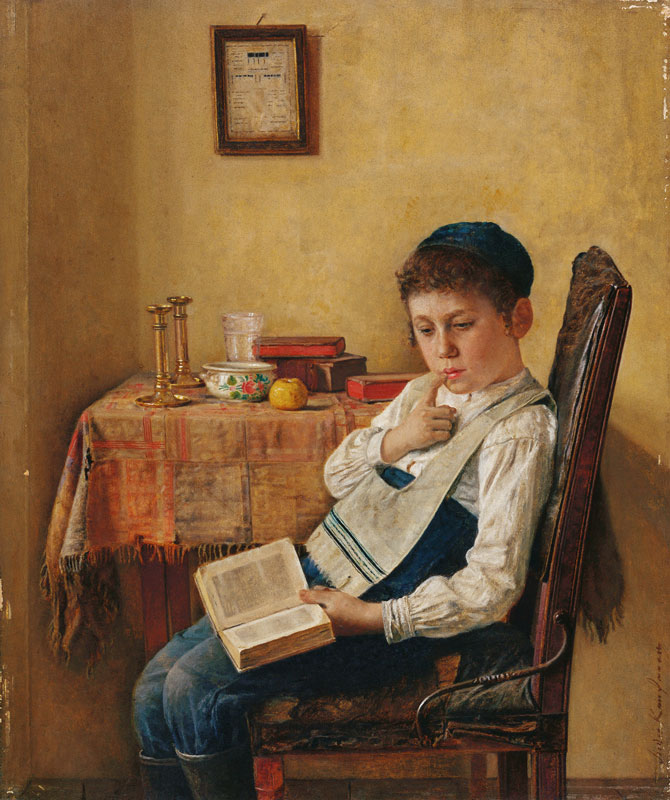 Junge beim Talmud-Studium. from Isidor Kaufmann