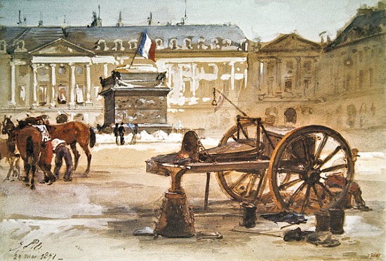 Paris Commune: The Fall of the Vendome Column, 29th May 1871 from Isidore Pils