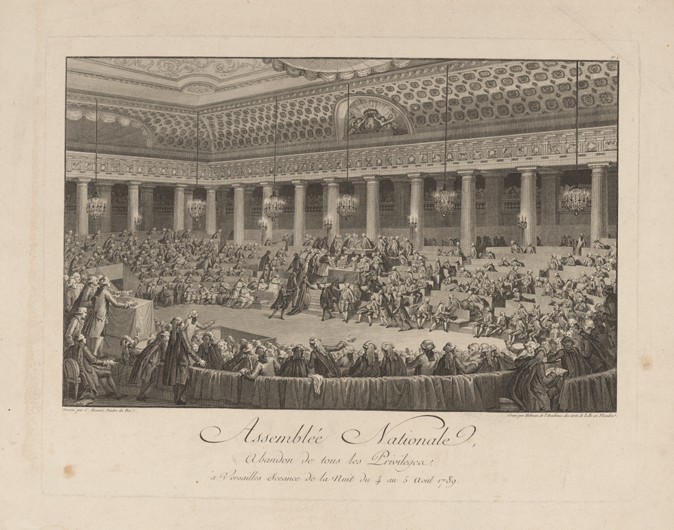 The Night of August 4, 1789 in the National Assembly from Isidore Stanislas Helman