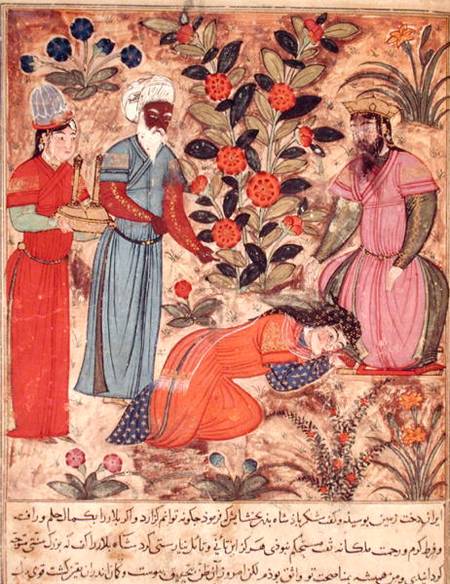 Fol.101 A Woman Beseeching the Sultan, from 'The Book of Kalila and Dimna' from 'The Fables of Bidpa from Islamic School