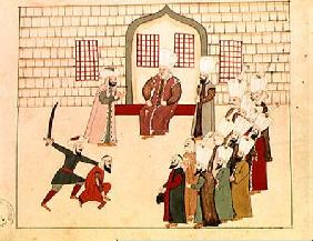 Ms 1671 A vizier watching an execution