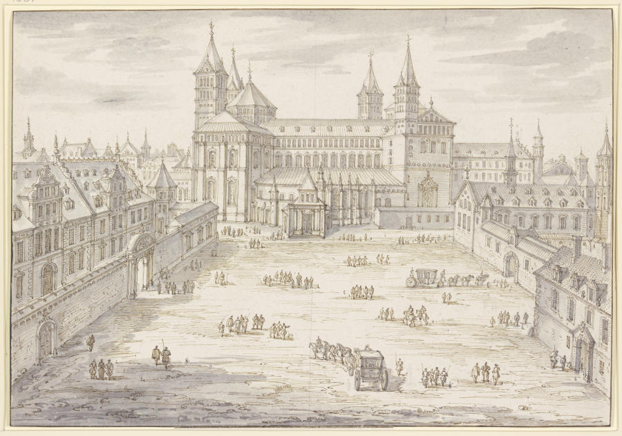 Dom und Bischöfliches Palais zu Speyer vor der Zerstörung 1689 from Israel Silvestre