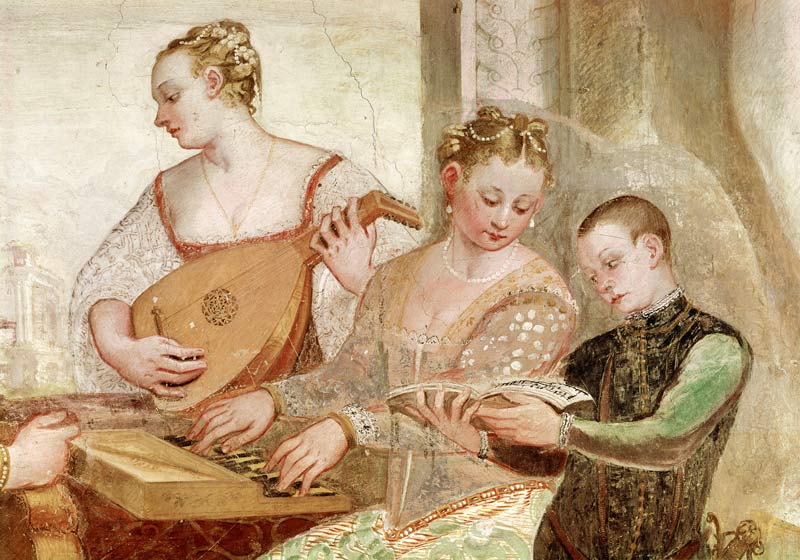 The Concert  (detail) from Italian pictural school