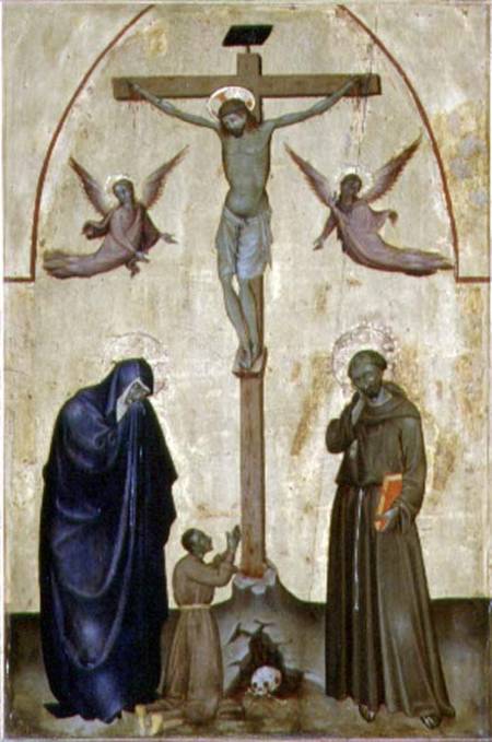 Crucifixion with St. Francis of Assisi and a Donor from Italian pictural school