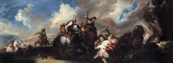 The Battle of the Cavaliers from Italian pictural school