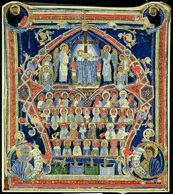 Historiated initial 'A' depicting The Last Judgement (vellum) from Italian pictural school