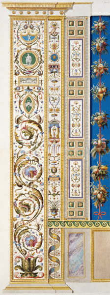 Panel from the Raphael Loggia at the Vatican, from 'Delle Loggie di Rafaele nel Vaticano', engraved from Italian pictural school
