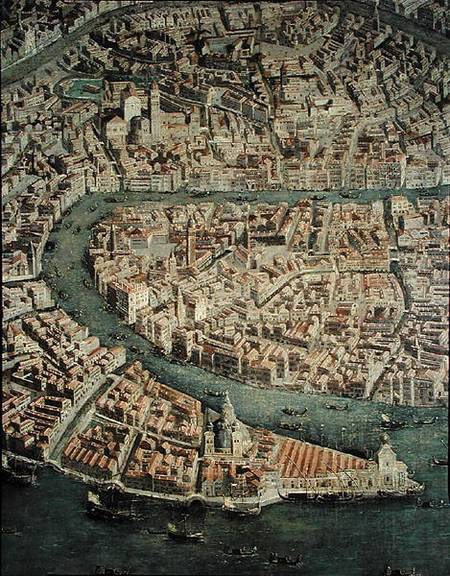 Perspective plan of Venice from Italian pictural school