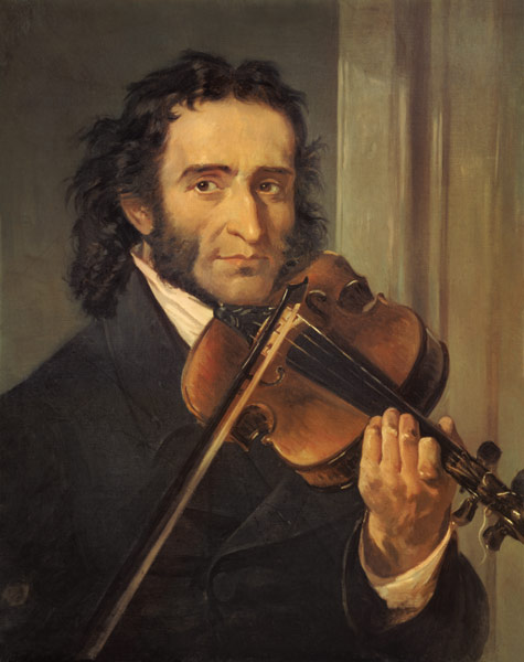 Portrait of Niccolo Paganini (1782-1840) from Italian pictural school