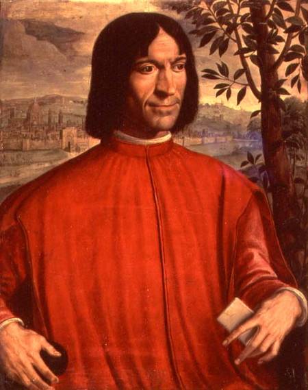 Portrait of Lorenzo de' Medici 'the Magnificent' (1449-92) (panel) from Italian pictural school