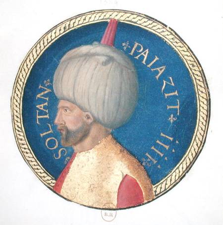 Sultan Bayezid I (1357-1403) from Italian pictural school