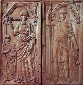 Diptych depicting Stilicho (c.365-408), Serena and Eucharius