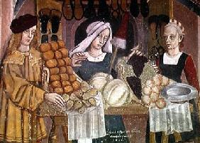 The Fruit Sellers' Stand, detail from 'The Fruit and Vegetable Market'