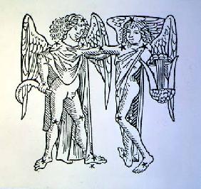 Gemini (the Twins) an illustration from the 'Poeticon Astronomicon' by C.J. Hyginus, Venice