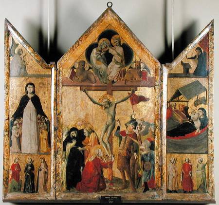 Triptych with Scenes from the Life of the Virgin from Italian pictural school