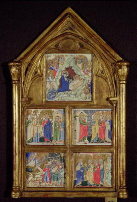 Scenes from the New Testament (vellum) from Italian School, (14th century)