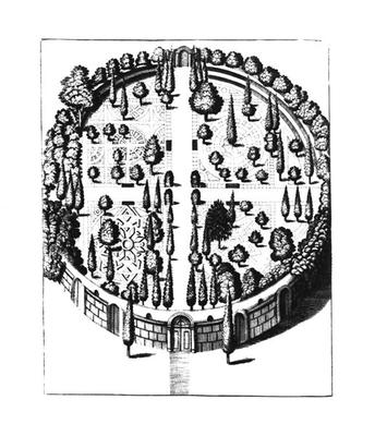 Plan of the Botanical Garden at the University of Padua, from 'Gymnasium Patavinum', by Filippo Toma from Italian School, (17th century)