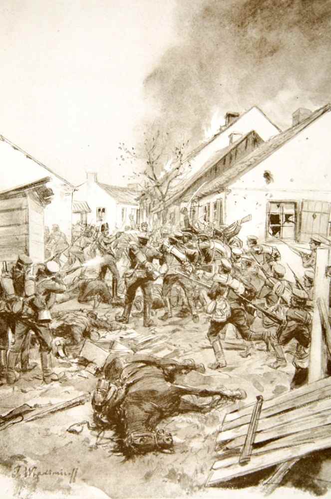 Sweeping all before them with the Bayonet: Russian soldiers storming the outskirts of Jaroslav from Ivan Alexeyevich Vladimirov