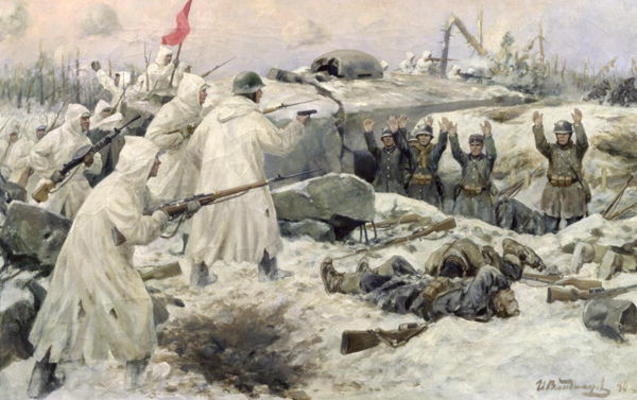 The Surrender of the Finns in 1940 (Russian-Finnish War), 1940 (oil on canvas) from Ivan Alexeyevich Vladimirov