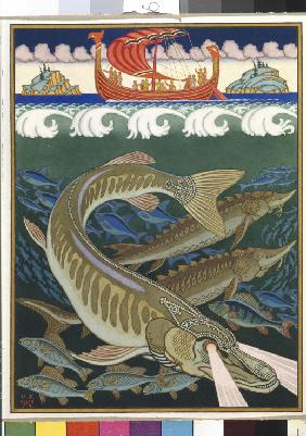 Sea Empire. Illustration for  Old Russian Legend "Volga"