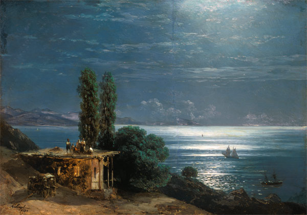 Evening landscape's villa inspired by the sea. from Iwan Konstantinowitsch Aiwasowski