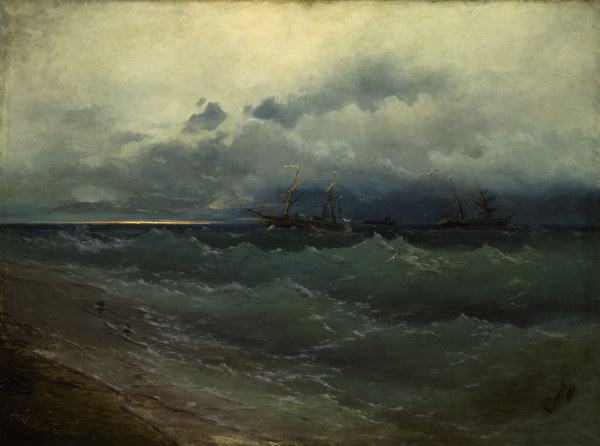 Aivasovski , Ship on a Stormy Sea from Iwan Konstantinowitsch Aiwasowski