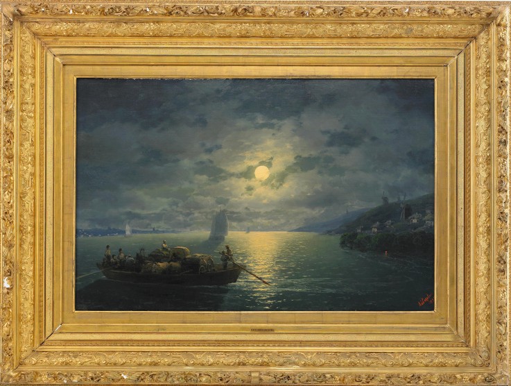Crossing the Dnepr River at Moonlit Night from Iwan Konstantinowitsch Aiwasowski