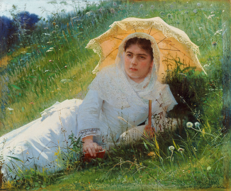 A Hot Day (On the grass. Midday) from Iwan Nikolajewitsch Kramskoi