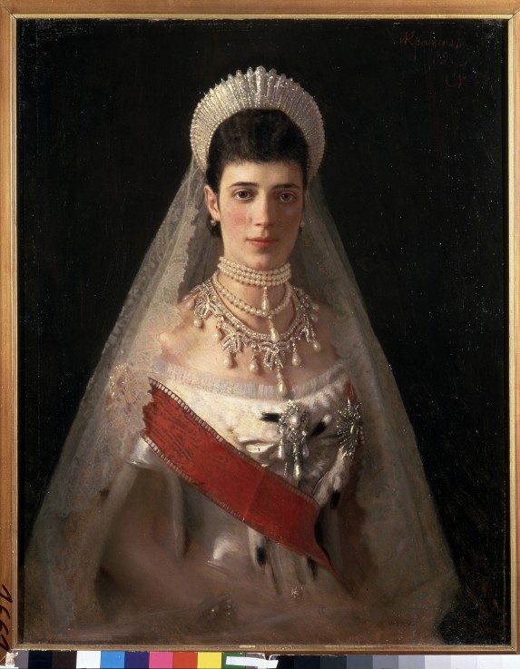 Portrait of Empress Maria Feodorovna, Princess Dagmar of Denmark (1847-1928) from Iwan Nikolajewitsch Kramskoi