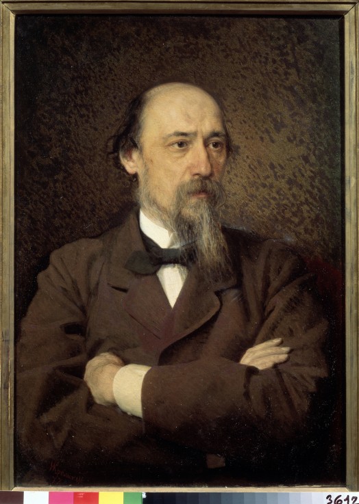 Portrait of the poet Nikolay Nekrasov (1821-1877) from Iwan Nikolajewitsch Kramskoi
