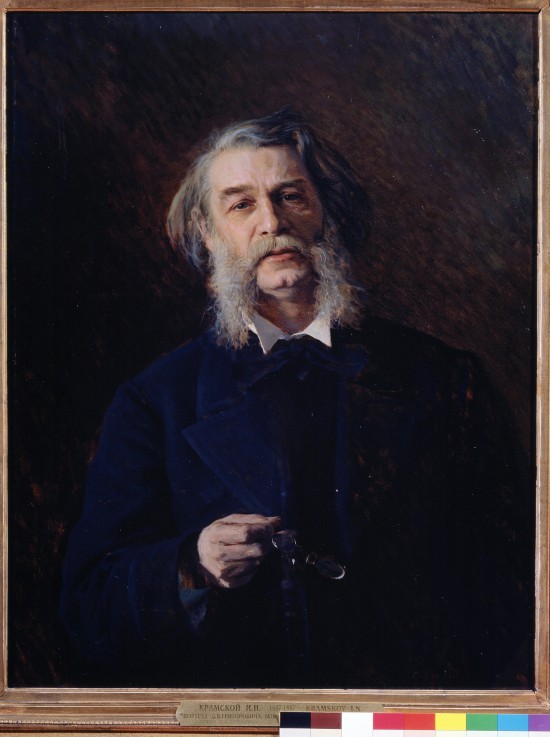 Portrait of the author Dmitri Grigorovitch (1822-1899) from Iwan Nikolajewitsch Kramskoi