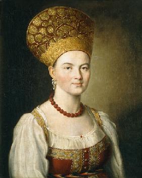 Peasant Woman in Russian Costume