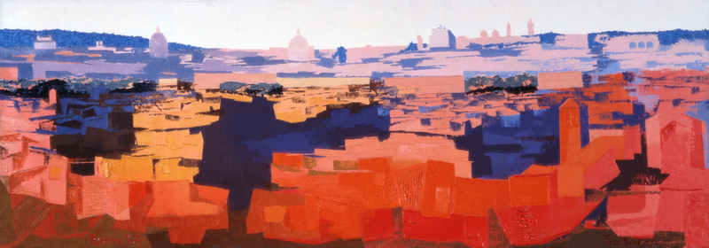 Rome, View from the Spanish Academy on the Gianicolo, Sunset, 1968 (oil on canvas) (see also 213353  from Izabella  Godlewska de Aranda