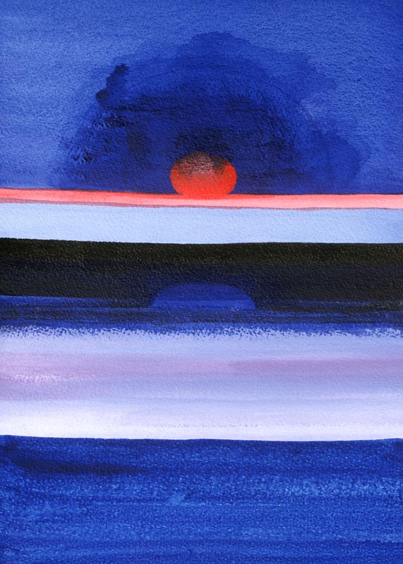 Seascape, Sunset, Helsinki, 1991 (acrylic on canvas)  from Izabella  Godlewska de Aranda