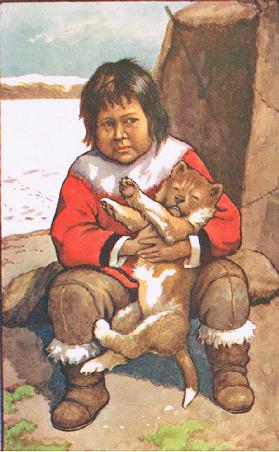 Eskimo child, from MacMillan school posters, c.1950-60s