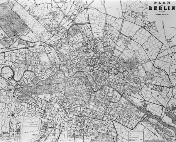 Map of Berlin from J. Straube